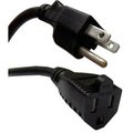 Cable Wholesale CableWholesale 10W1-04215-16 Power Extension Cord  Black  NEMA 5-15P to NEMA 5-15R  13 Amp  16 AWG  UL  CSA rated  15 foot 10W1-04215-16